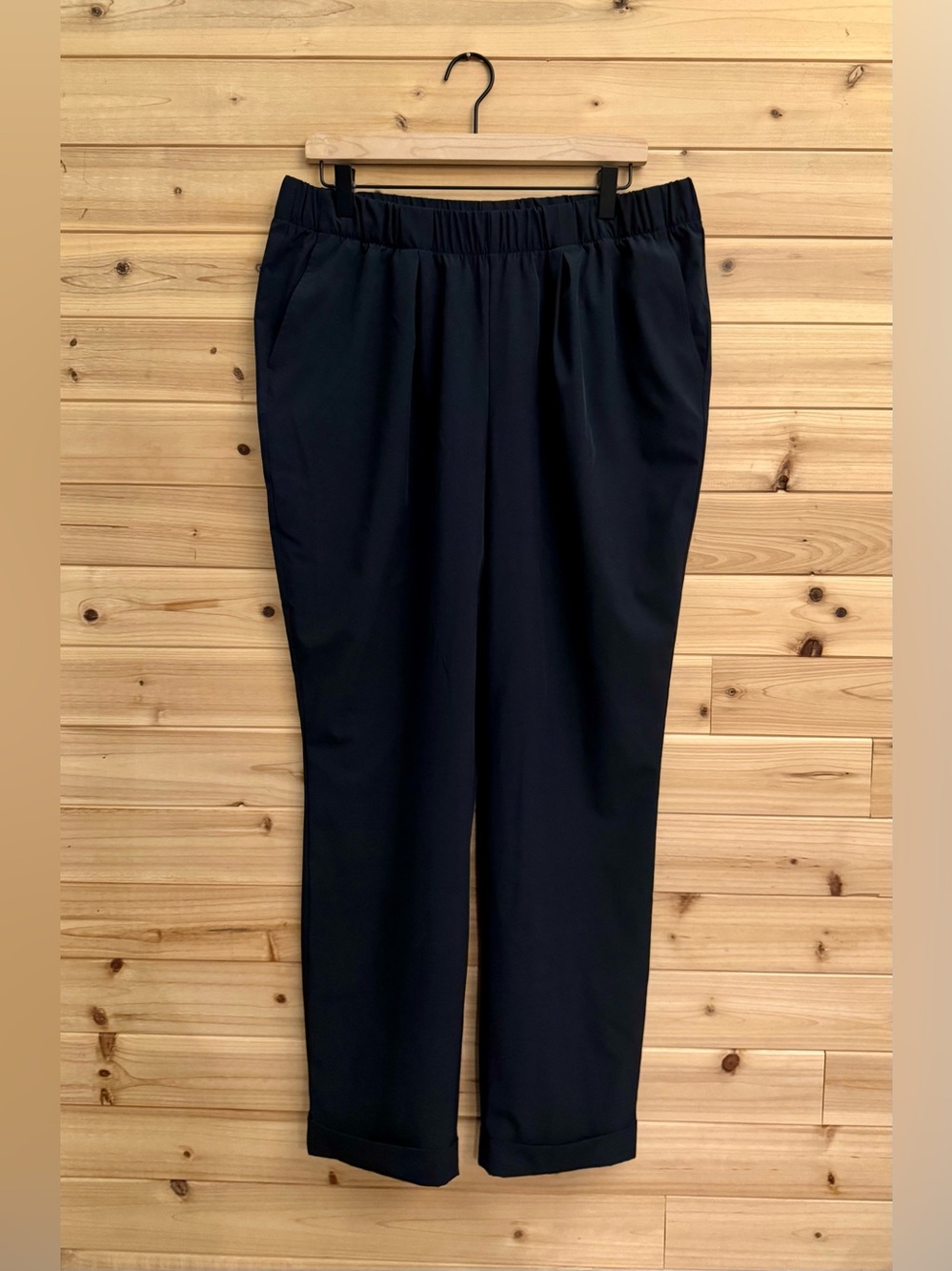 Varley XL Black Alana Slim Tapered Cuff Pants Pull On Stretch Active Athleisure